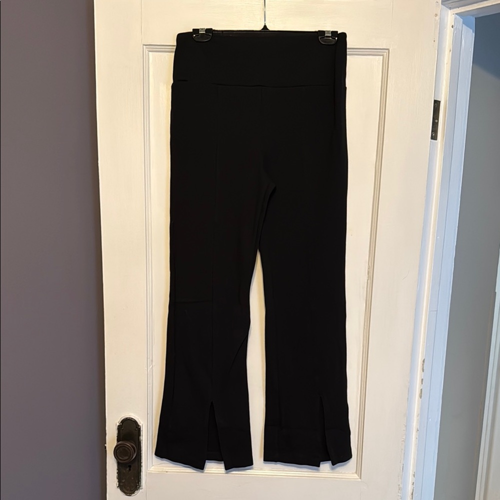 Lou & Grey Black Flared Leggings with Slits